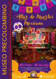 Altar de muertos mexicano en museo precolombino de Benalmádena Málaga