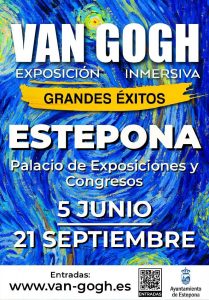 Exposición inmersiva Van Gogh ‘Grandes Éxitos’ en Estepona con proyecciones de sus obras más famosas, como La Noche Estrellada y Los Girasoles.