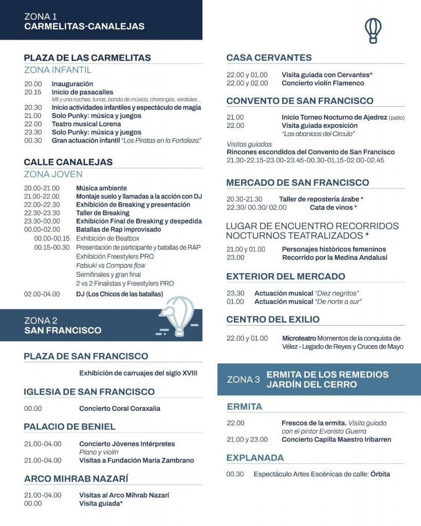 Programación Noche En Vela Vélez Málaga 2025
