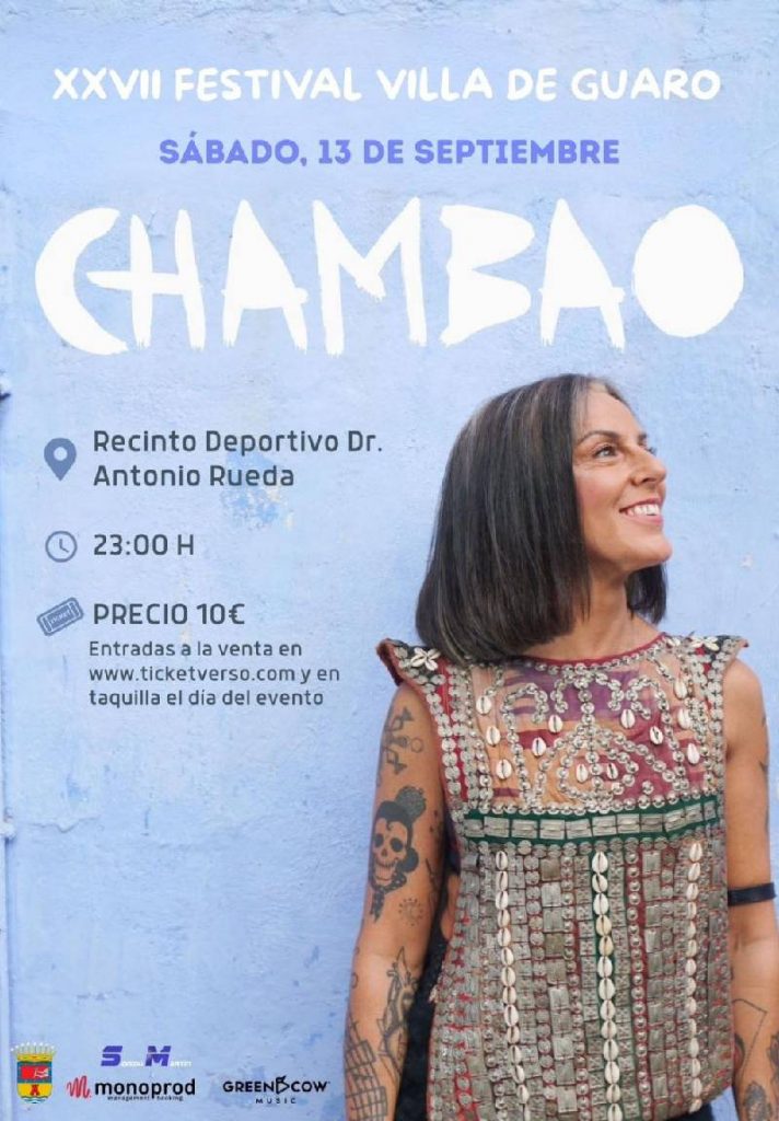 Cartel oficial del Festival Luna Mora Guaro 2025 en Guaro, Málaga con programación, conciertos como Chambao y actividades culturales.
