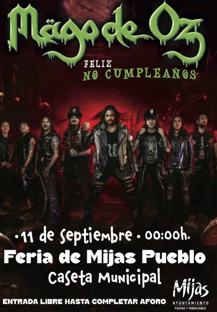 Conciertos oficiales de la Feria de Mijas Pueblo 2025 del 6 al 11 de septiembre en Mijas, Málaga, con música en vivo, conciertos gratuitos, tradición andaluza y actividades familiares en la Costa del Sol