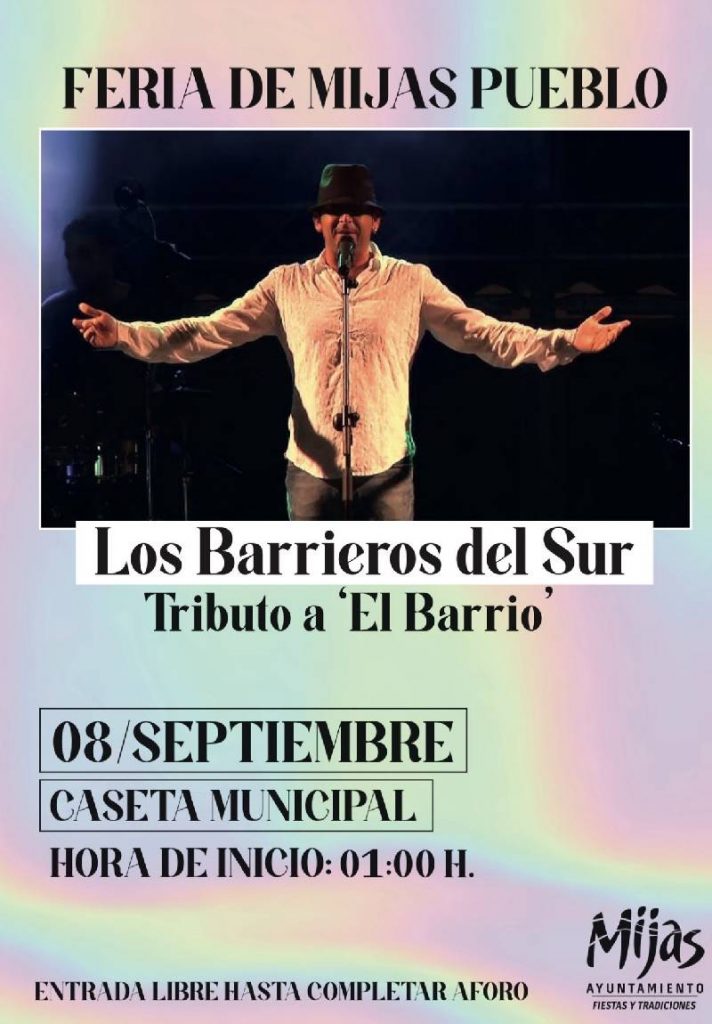Conciertos oficiales de la Feria de Mijas Pueblo 2025 del 6 al 11 de septiembre en Mijas, Málaga, con música en vivo, conciertos gratuitos, tradición andaluza y actividades familiares en la Costa del Sol