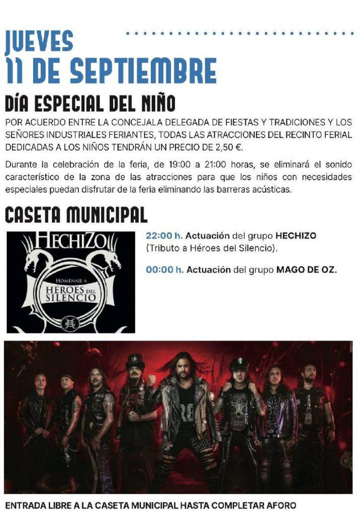 Programación oficial de la Feria de Mijas Pueblo 2025 del 6 al 11 de septiembre en Mijas, Málaga, con música en vivo, conciertos gratuitos, tradición andaluza y actividades familiares en la Costa del Sol