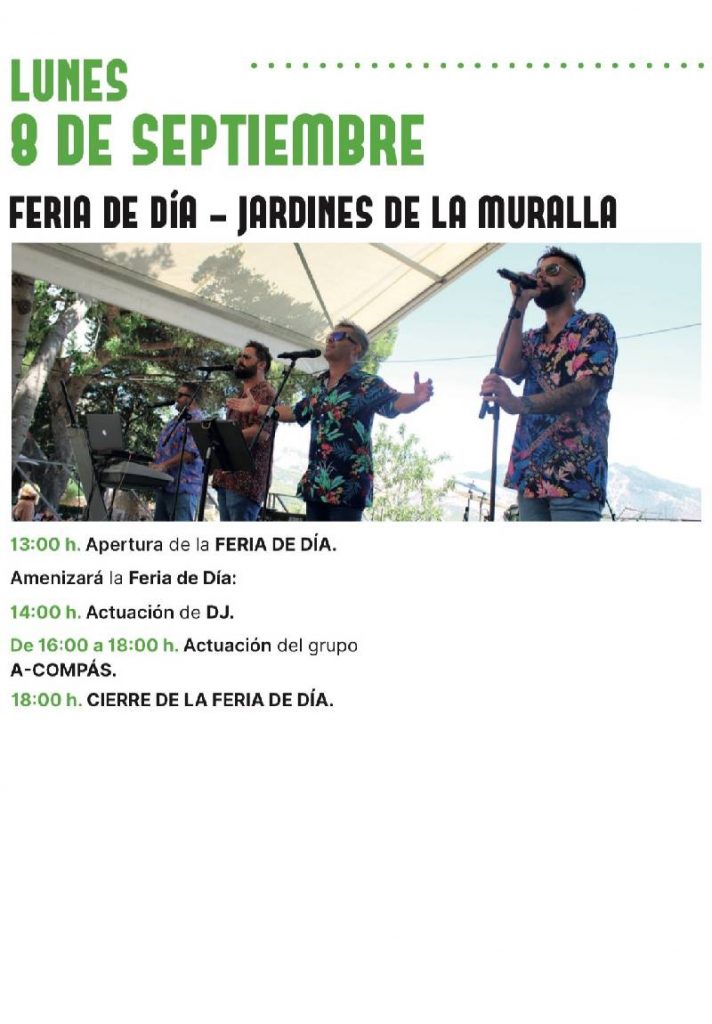 Programación oficial de la Feria de Mijas Pueblo 2025 del 6 al 11 de septiembre en Mijas, Málaga, con música en vivo, conciertos gratuitos, tradición andaluza y actividades familiares en la Costa del Sol
