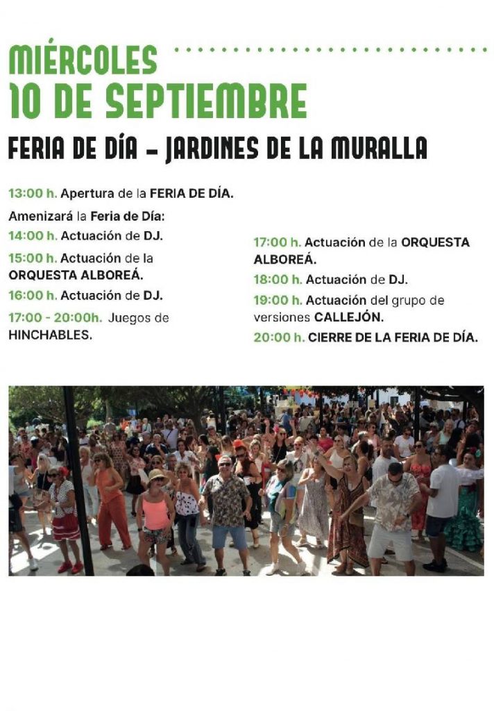 Programación oficial de la Feria de Mijas Pueblo 2025 del 6 al 11 de septiembre en Mijas, Málaga, con música en vivo, conciertos gratuitos, tradición andaluza y actividades familiares en la Costa del Sol