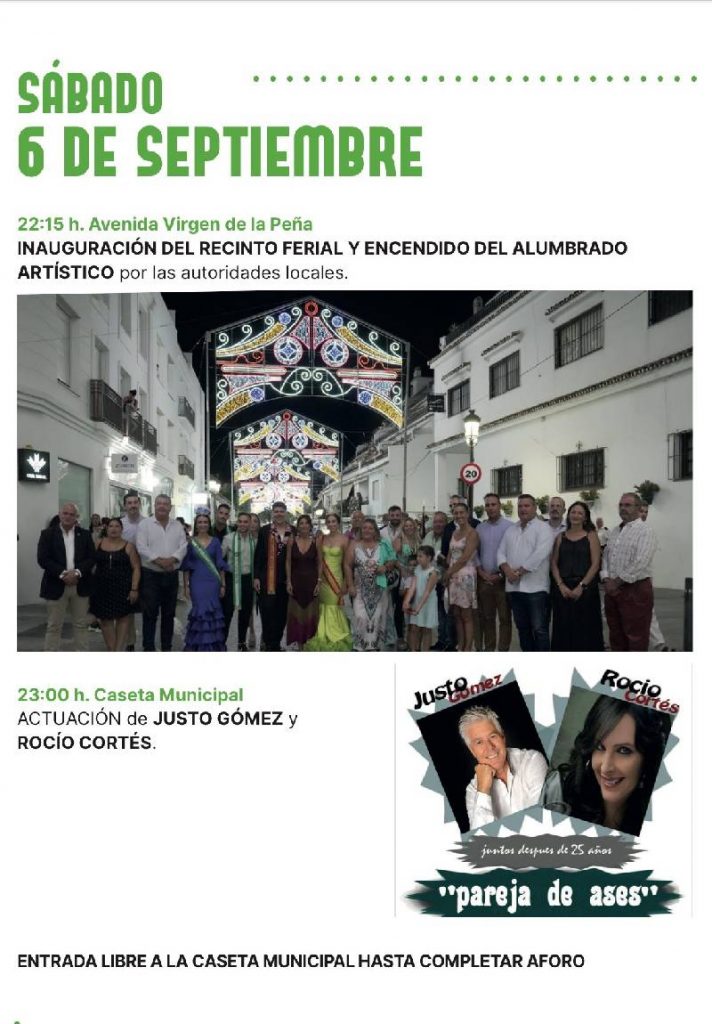 Programación oficial de la Feria de Mijas Pueblo 2025 del 6 al 11 de septiembre en Mijas, Málaga, con música en vivo, conciertos gratuitos, tradición andaluza y actividades familiares en la Costa del Sol
