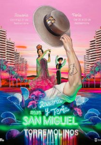 Feria de San Miguel Torremolinos 2025, obra de Jesús Calzada, con elementos festivos de romería, feria y tradición andaluza.