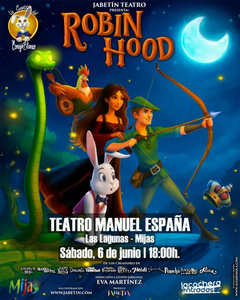 Robin Hood teatro infantil en Mijas espectáculo familiar para niños