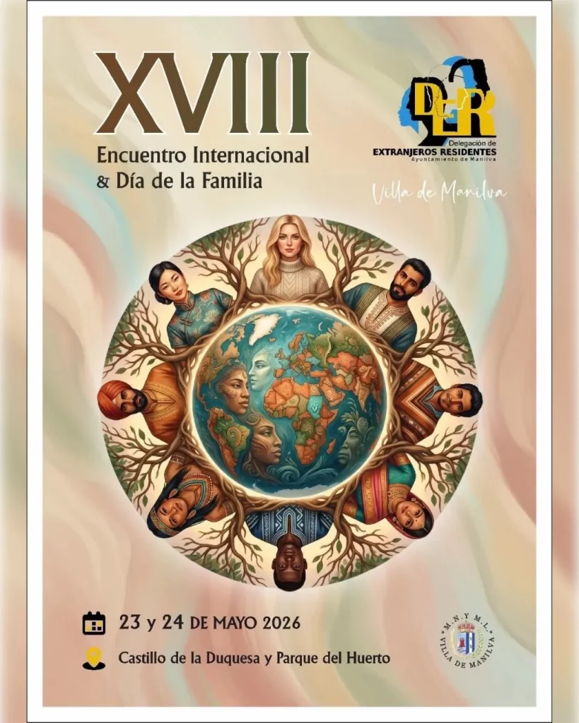 Cartel oficial del XVIII Encuentro Internacional y Día de la Familia Manilva 2026