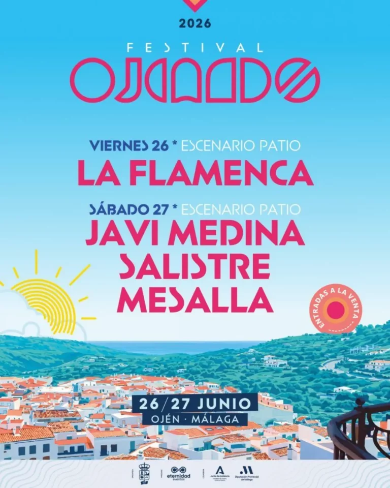 Cartel oficial del Festival Ojeando 2026 en Ojén Málaga