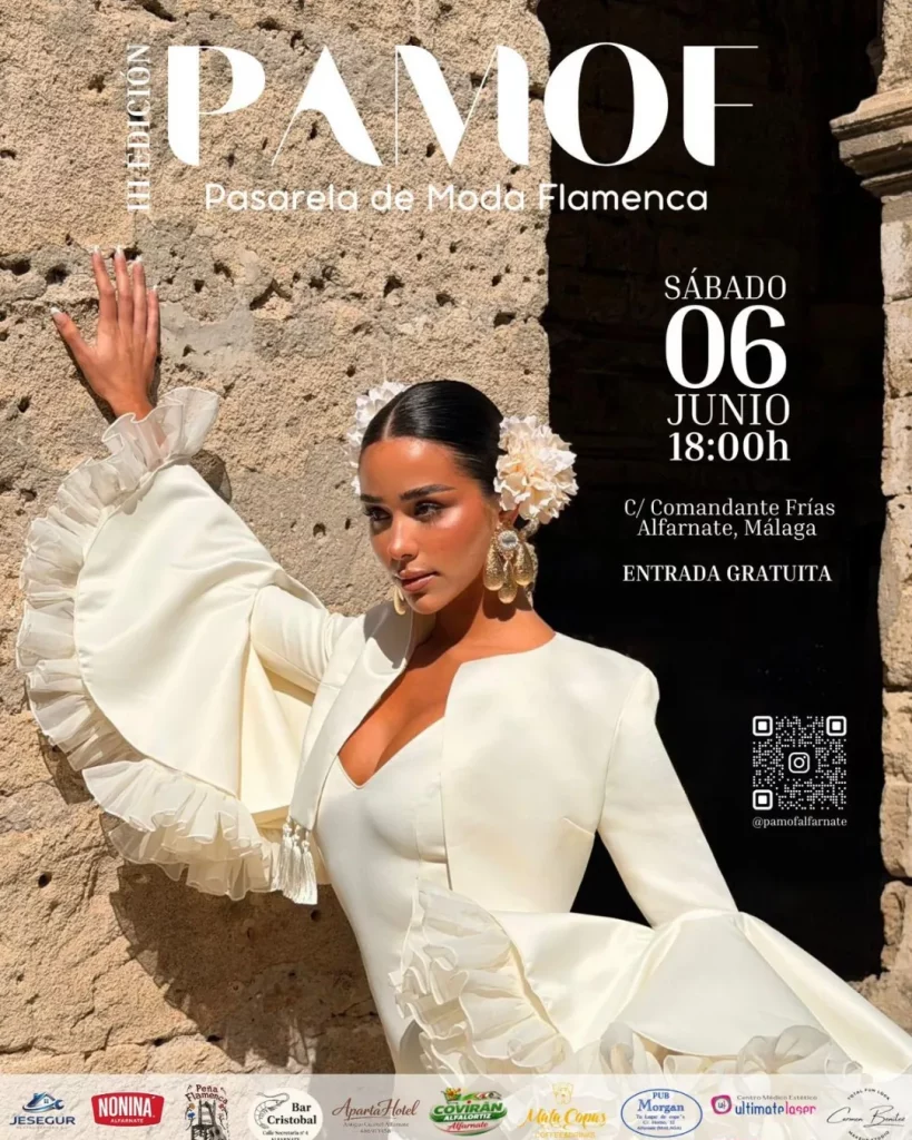 Cartel de la III PAMOF Pasarela de Moda Flamenca 2026 en Alfarnate