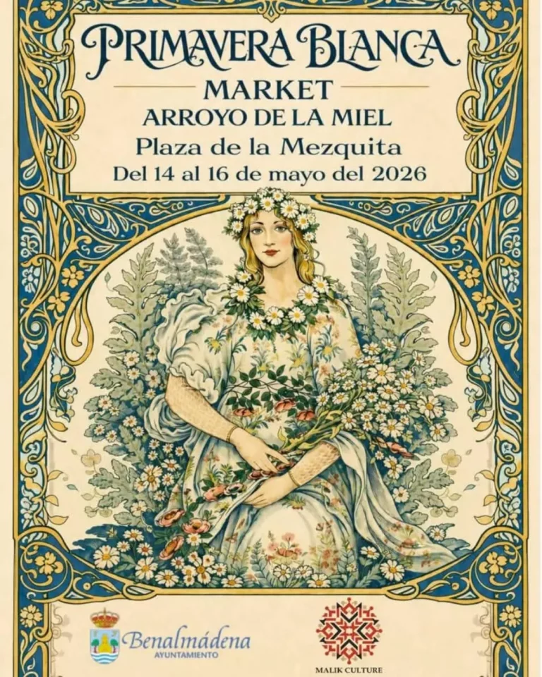 Cartel Primavera Blanca Arroyo de la Miel Benalmádena 2026 programación
