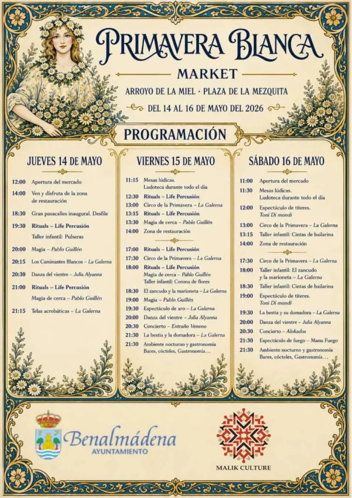 Programación Primavera Blanca Arroyo de la Miel Benalmádena Málaga 2026