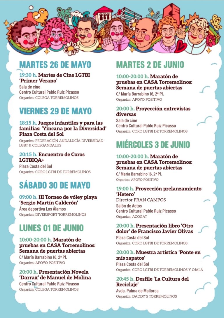 Programación oficial Pride Torremolinos 2026 semana 1