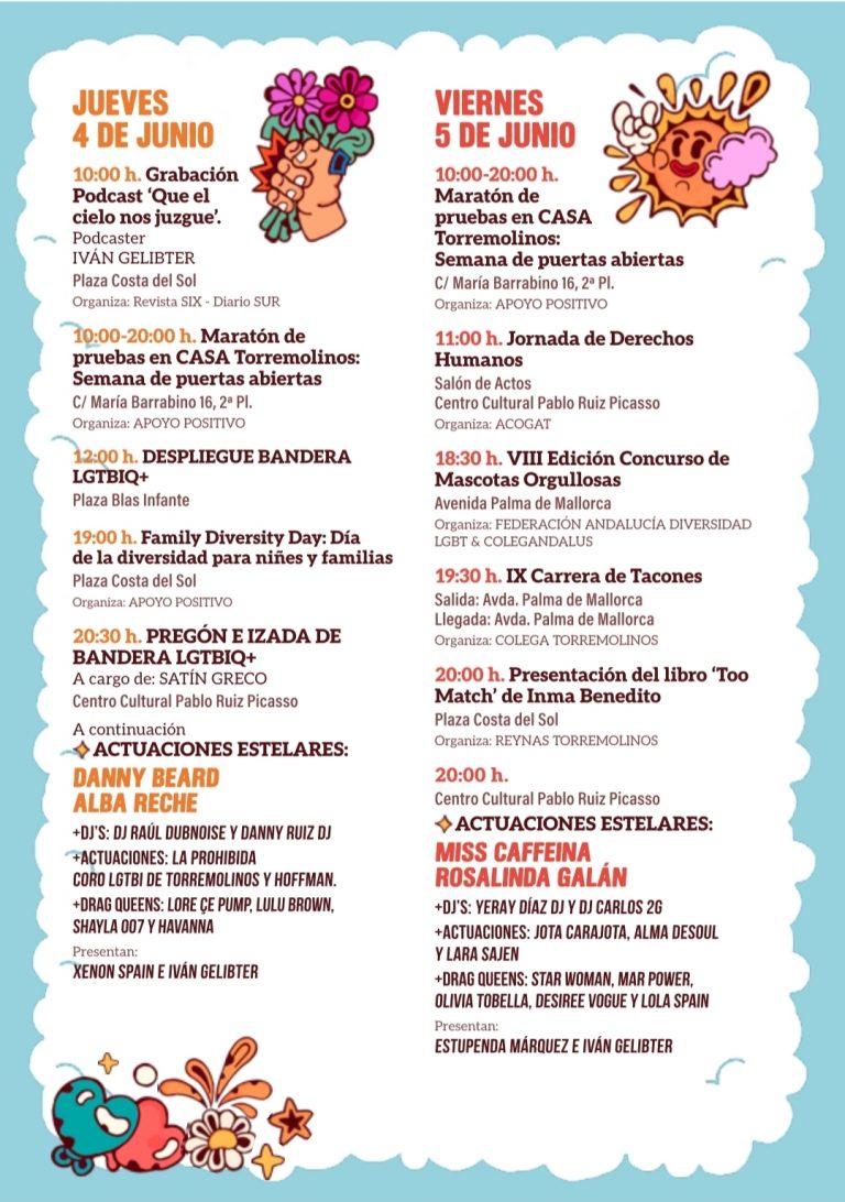 Conciertos Pride Torremolinos 2026 programación central