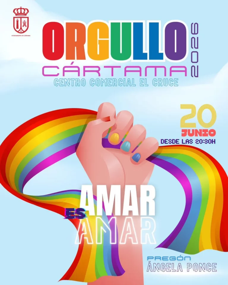 Cartel del Orgullo de Cártama 2026 Amar es Amar con programación y actuaciones