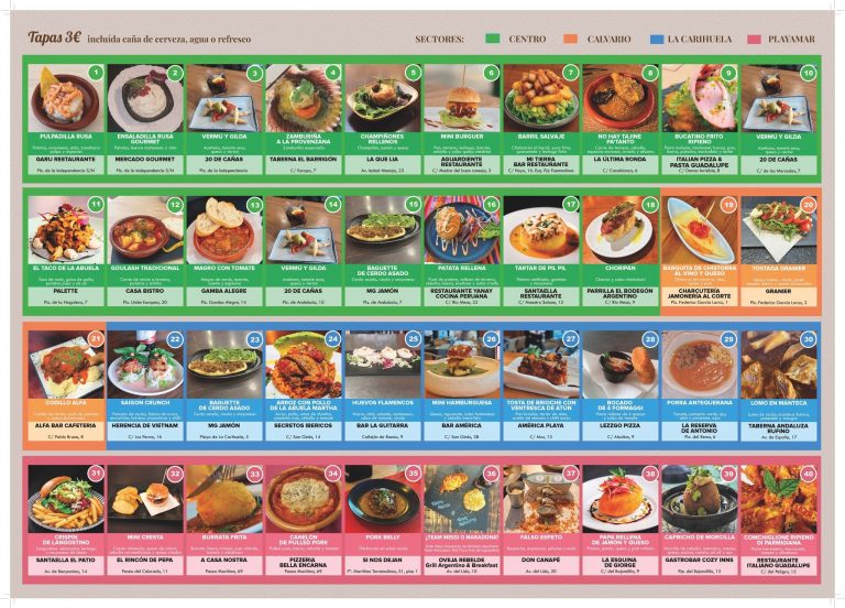 Tapas participantes en la Ruta de la Tapa de la Abuela 2026 en Torremolinos